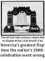 In May, 1926, the World Fair opened in the remote swamps of South Philadelphia.  Mayor Kendrick welcomed the world, including 150,000 of his fellow Shriners, to an unfinished fair of shabbily built, mostly empty structures set in a sea of mud.  The disgusted Shriners traveled home and told their friends not to bother going.  When the fair closed six months later, it had attracted fewer than five million paying customers, less than half the number who saw the Centennial fifty years earlier, losing millions.